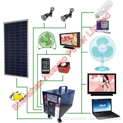 100W Solar Power Station for Light and Fan and TV